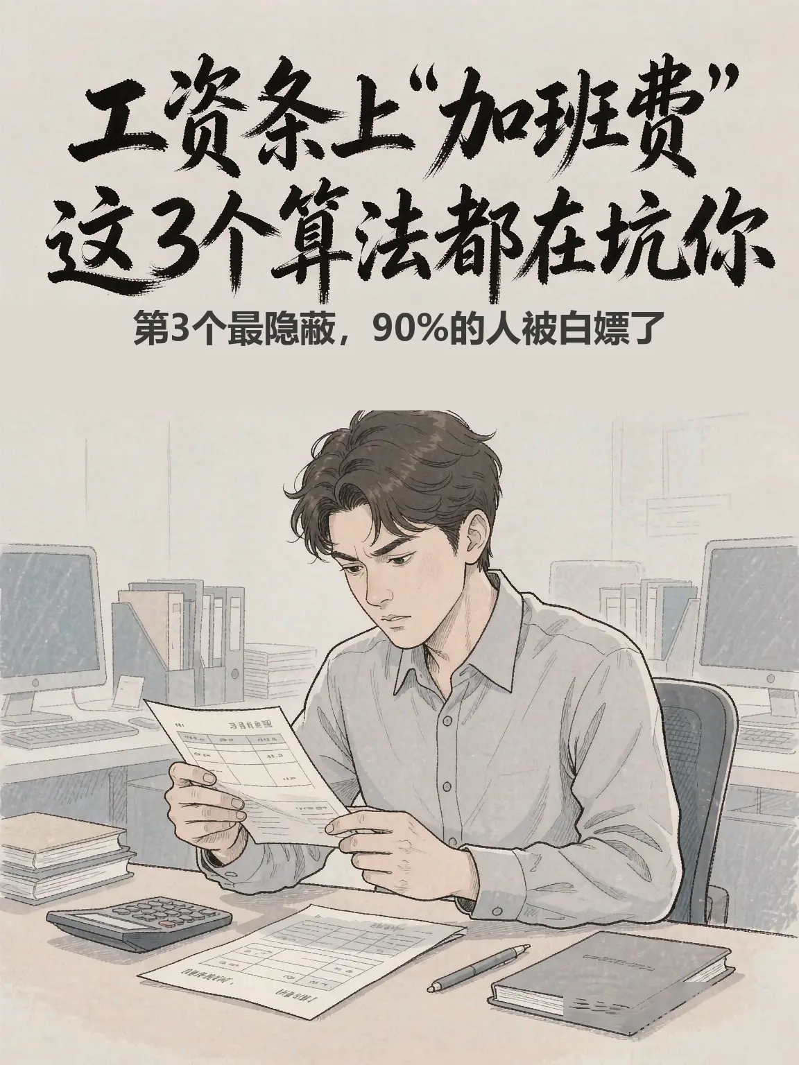 工资条上"加班费"那一栏怎么看？3大坑。工资条上"加班费"那一栏，多数...