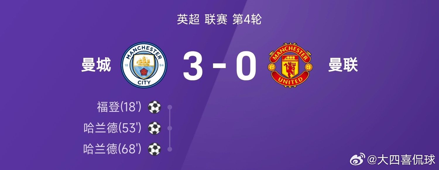 笑傲德比！曼城3-0曼联 哈兰德双响＋失空门多库2助多纳鲁马神扑曼联vs曼城英冠