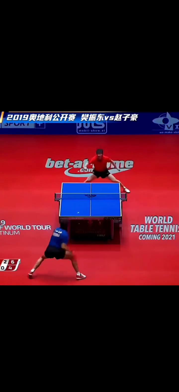 2019年终总决赛樊振东vs雨果。2019奥地利公开赛樊振东vs赵子豪。2017