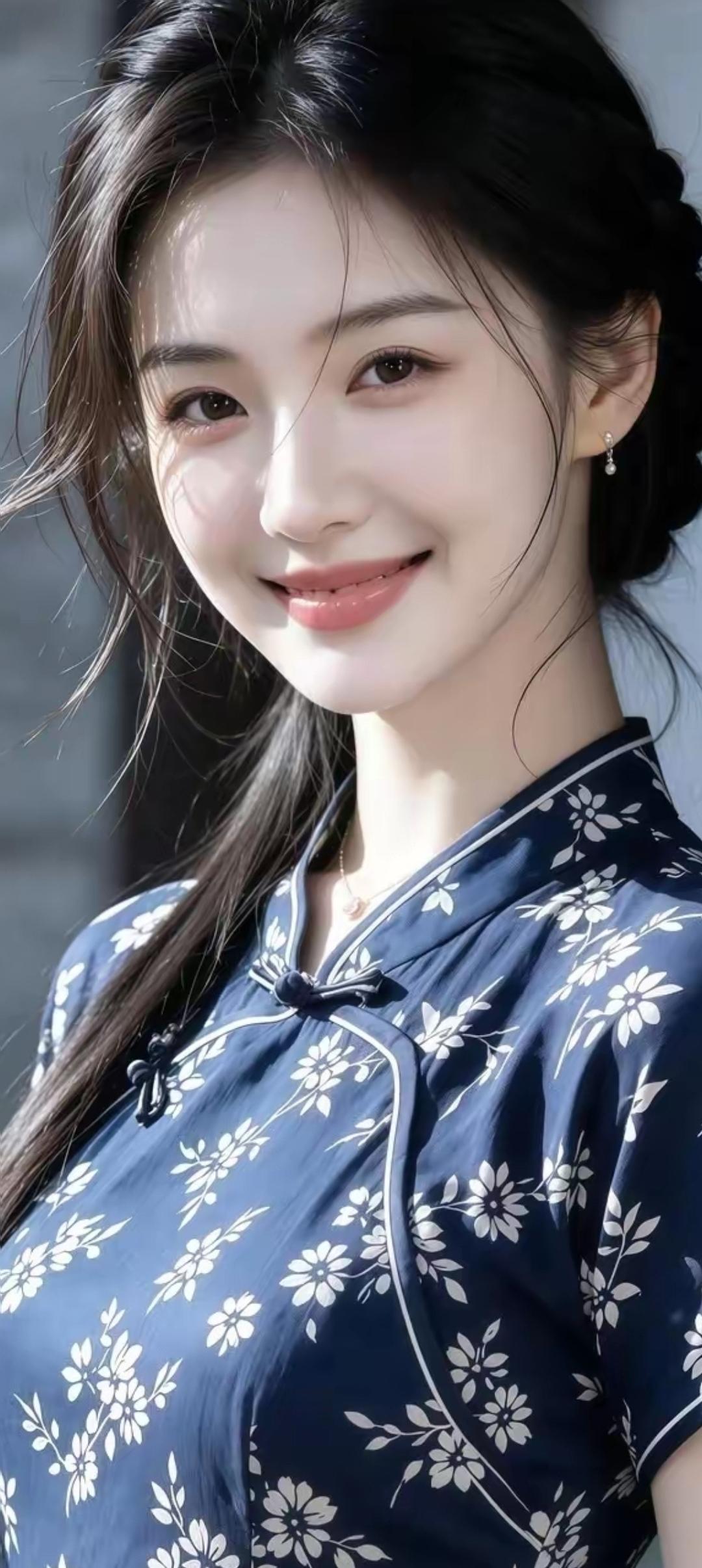 温柔笑靥，花间少女，岁月静好。