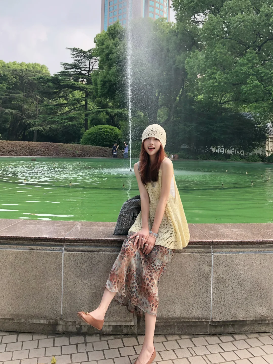 上海花园饭店喷泉也太好拍了⛲️