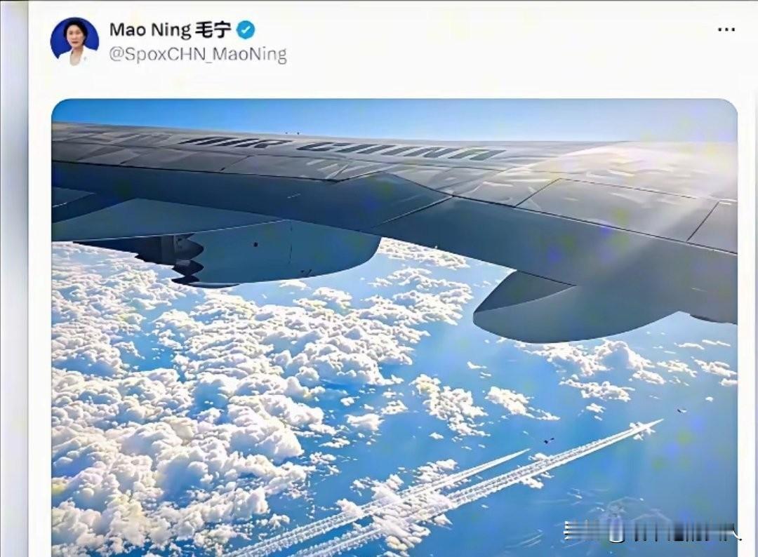 啥情况？毛宁大姐！
就发个图片，也不说句话，留个言？
让我们去猜吗？这是坐的啥飞