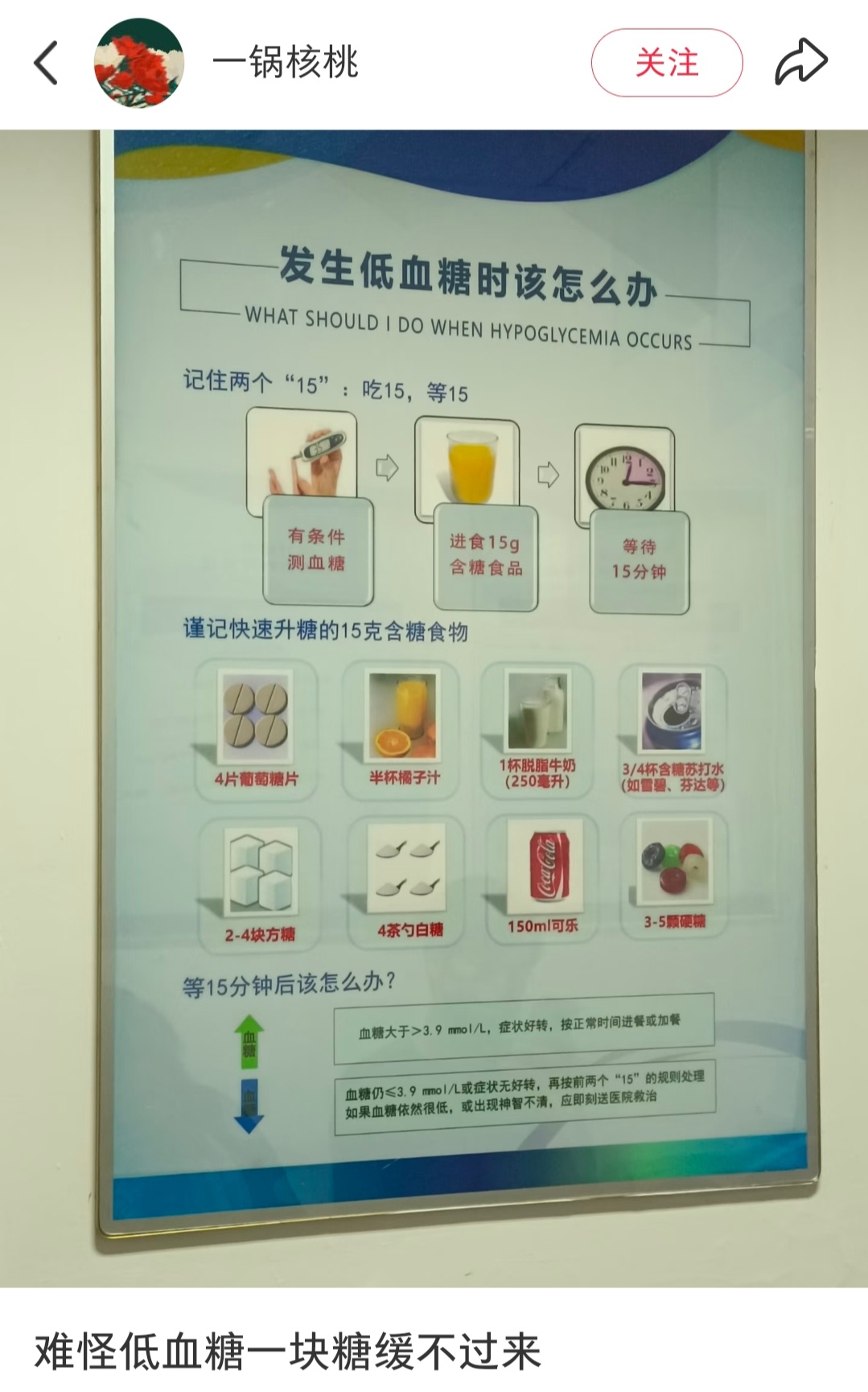 难怪低血糖一块糖缓不过来 