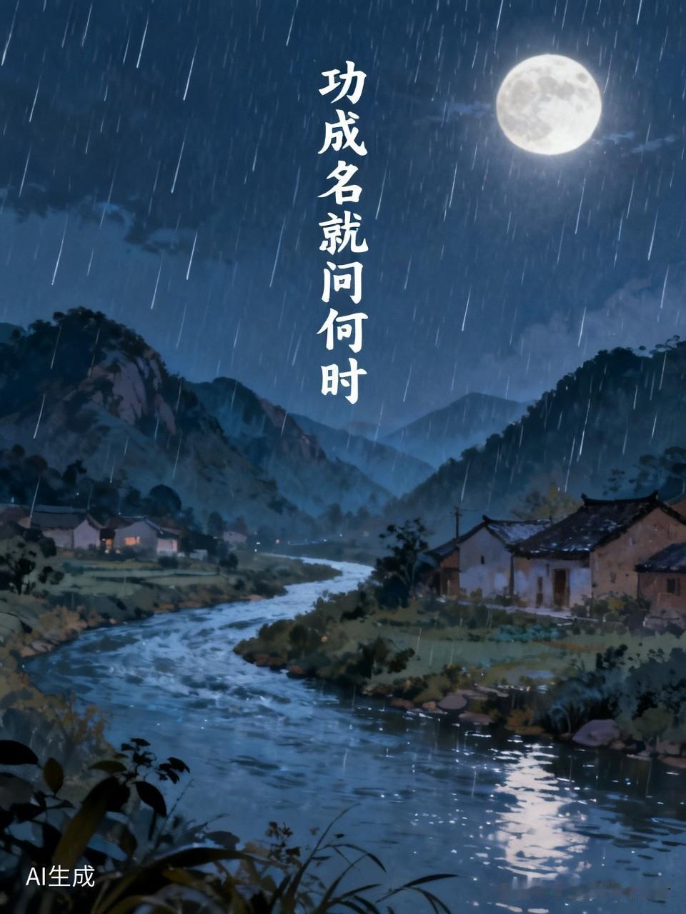 功成名就问何时
文/曾祥国残红
我的双眼透过窗，外面是漆黑的天、凉的风、冷的雨