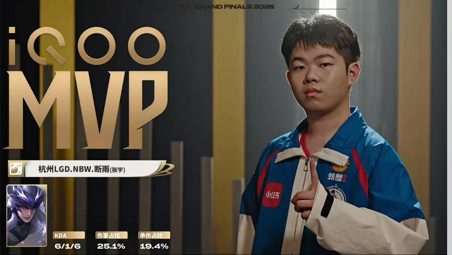 恭喜使用杨戬再拿一个MVP，斩获二连MVP！断雨年总二连MVP断雨二连MVP ​