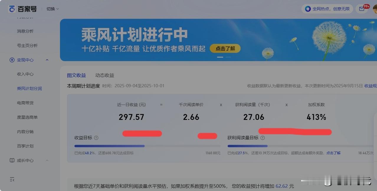 脚踏两只船的苦恼！不知该怎么平衡，今日百家号2.8万左右阅读量收益近300元！不