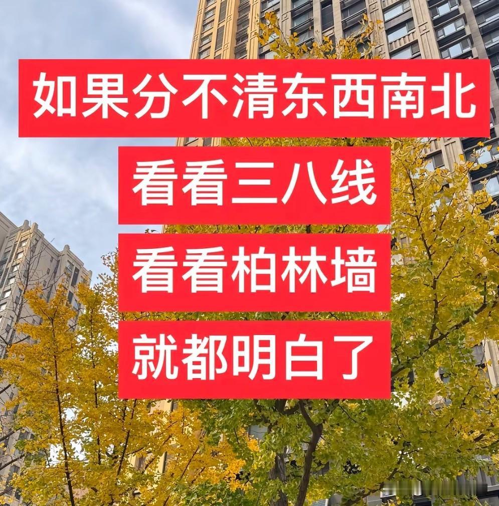 这个图什么意思呢，三八线在哪没听过，柏林墙我更没听过[飞吻]，看看他俩有什么含义