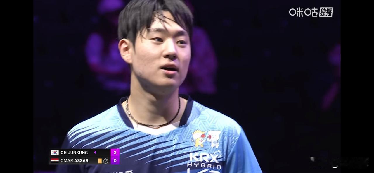 韩国🇰🇷吴晙诚3比0埃及🇪🇬奥马尔（10，7，8）
晋级2026WTT横