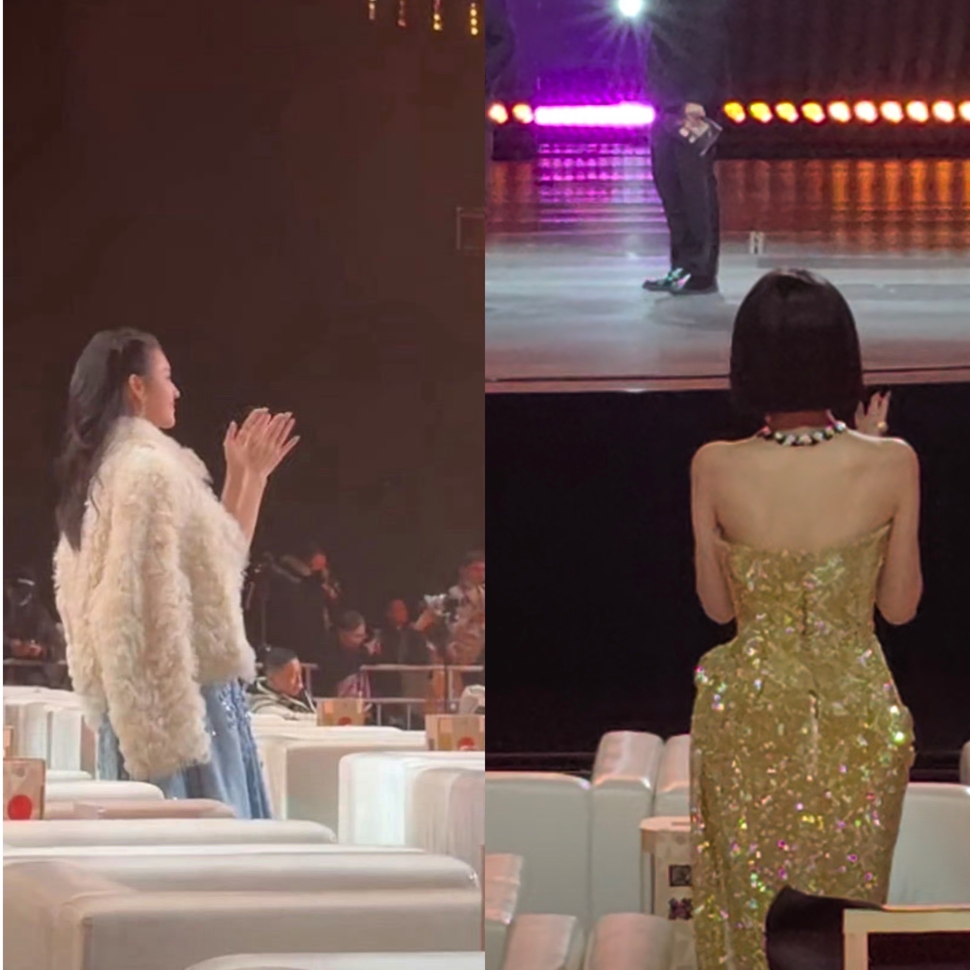 一直坚持到最后的两个人～彭小苒郭宇欣留到最后彭小苒郭宇欣一起坐到盛典结束