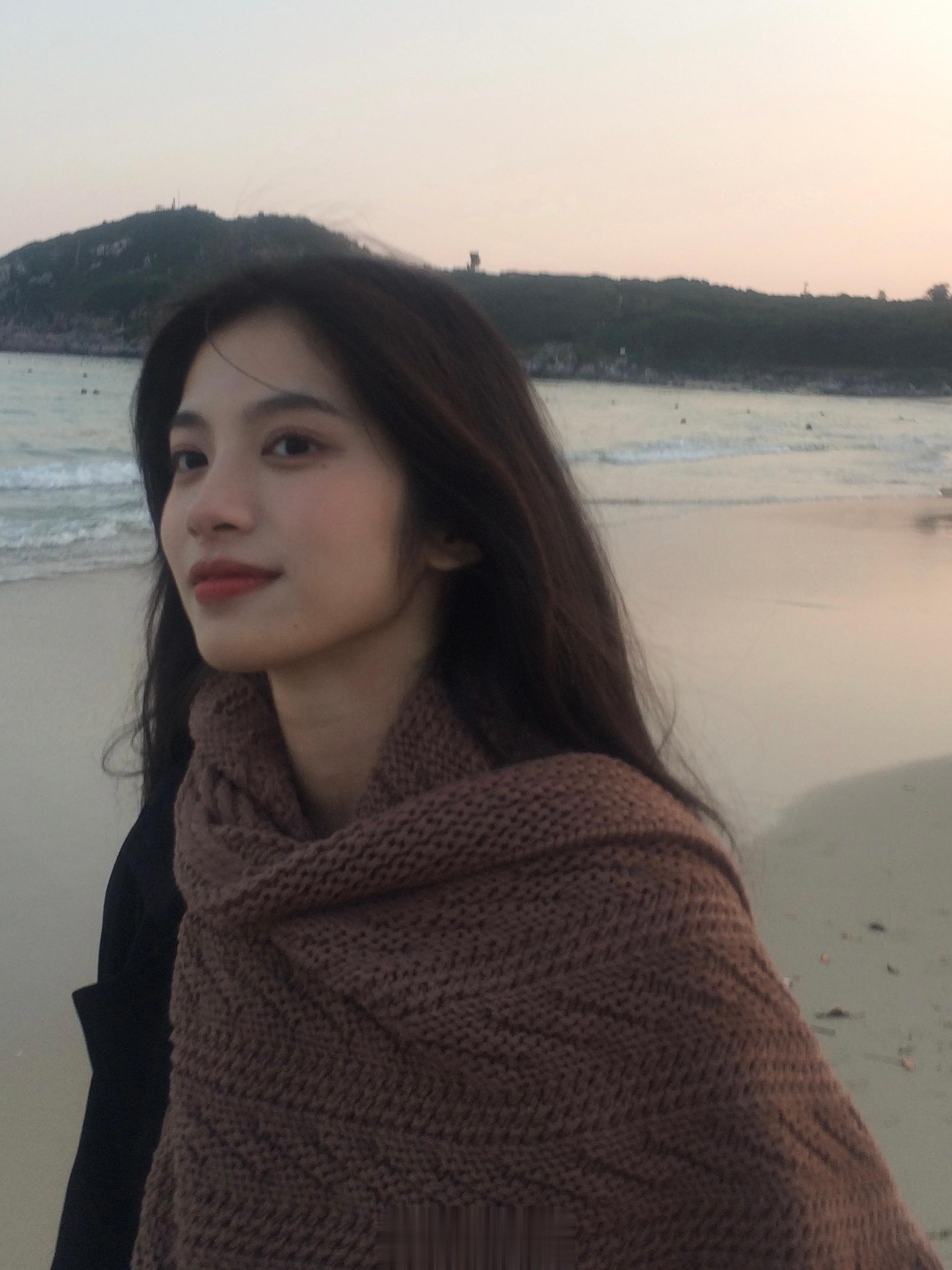 跟十九去了海边看日落🌄 ​​​