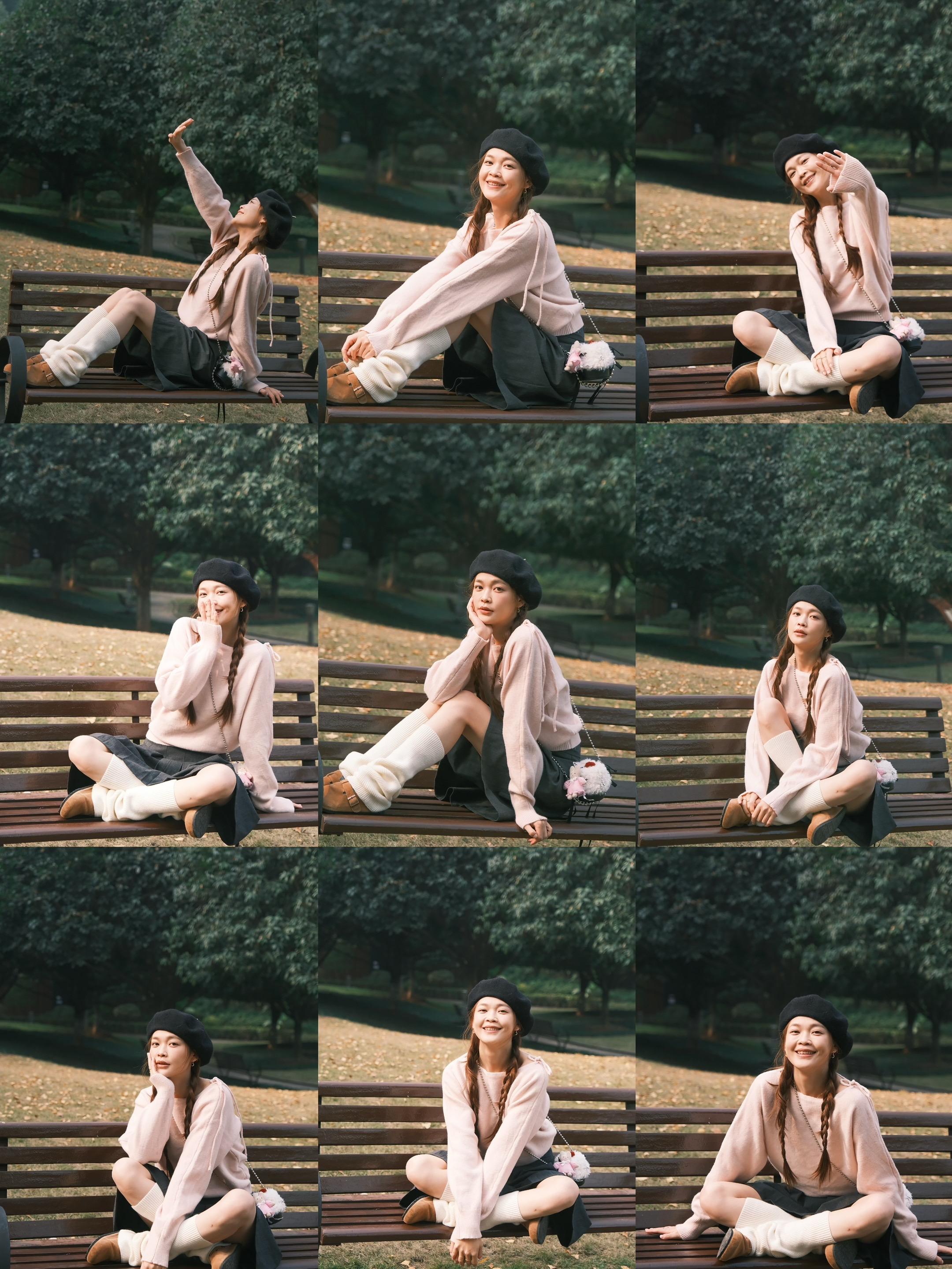 存几个去公园的拍照姿势吧📷。