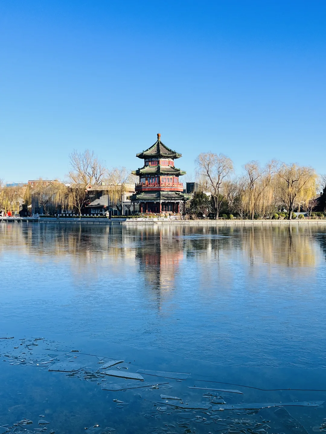 ❄什刹海结冰啦⛸冬天的快乐马上回来❗