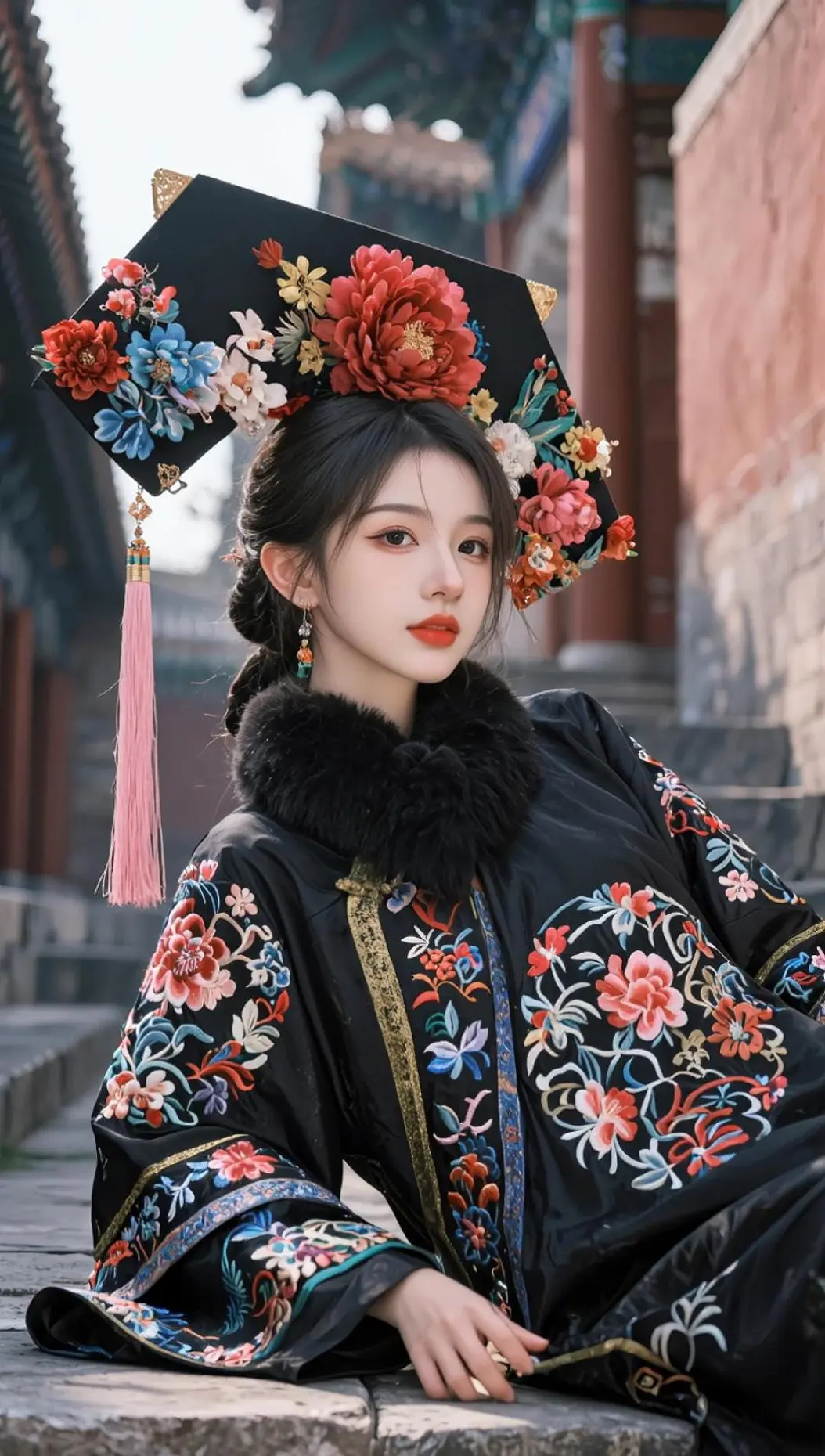 清宫风写真 ai创作 ai质感千金照真有你的 许妍的花语是热烈又清醒