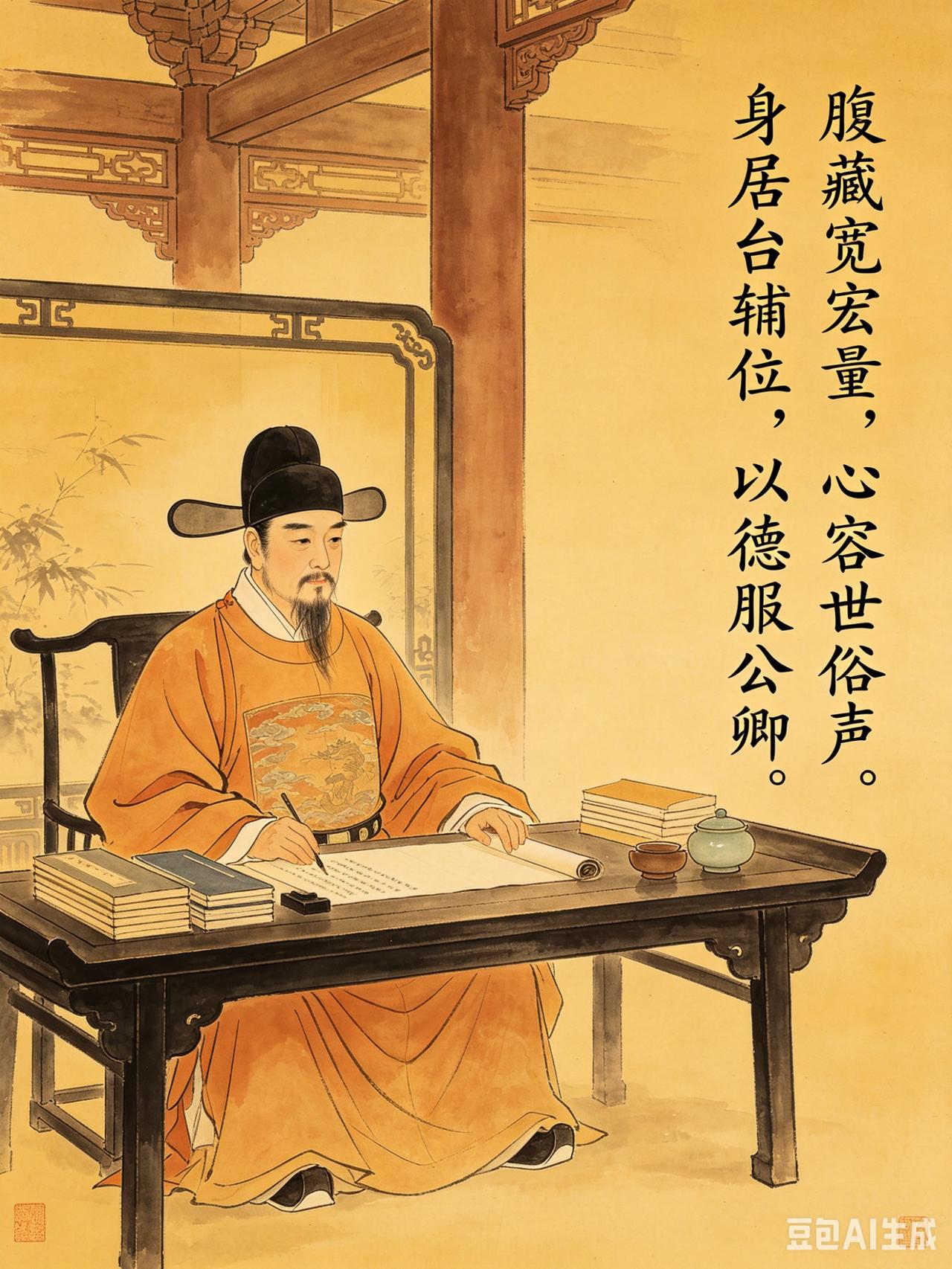 小故事
   大  度
 
北宋吕蒙正，
出身极贫穷，
为了改命运，
学习特用功