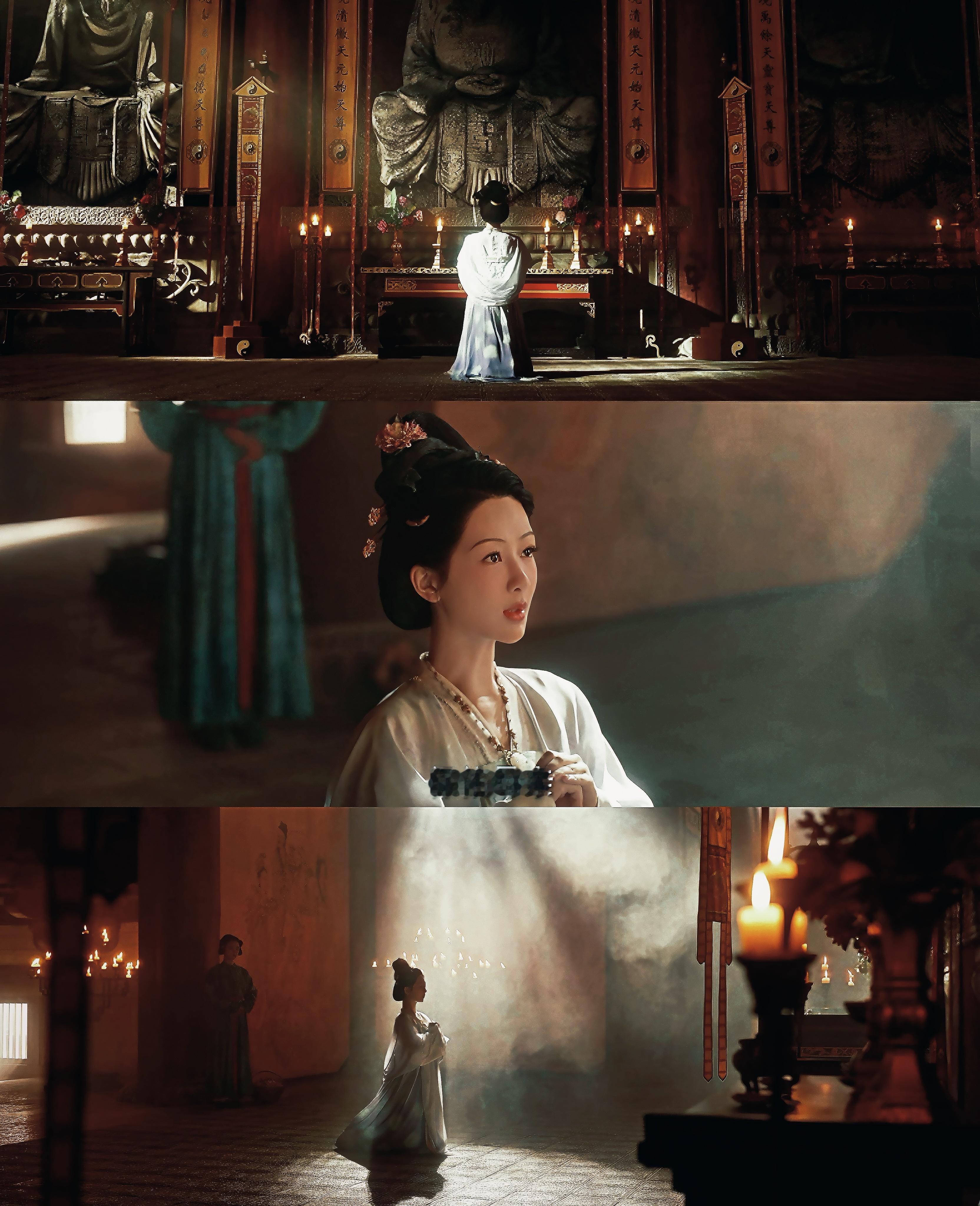 国色芳华质感好好啊。。尤其何惟芳去拜佛这一帧有一种神性……实在太美………  