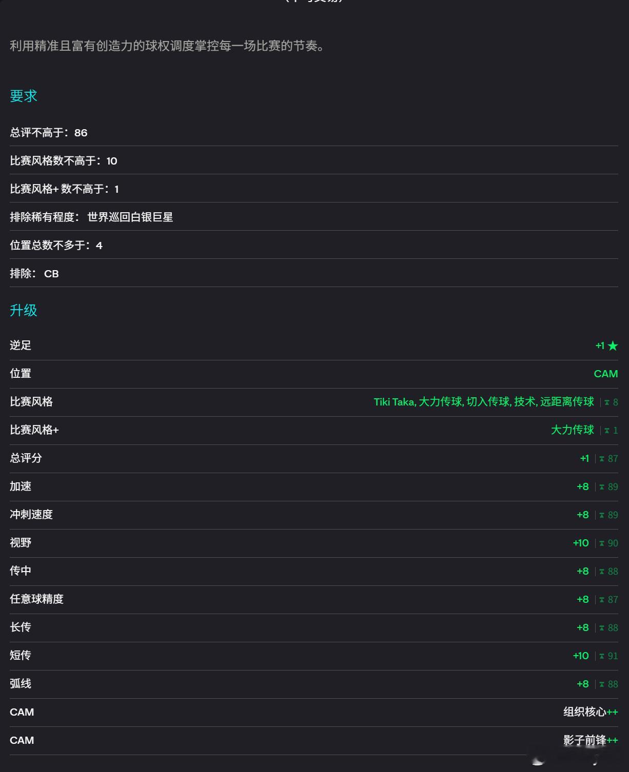 1月28日新增进化：✦ 创意总监FC26