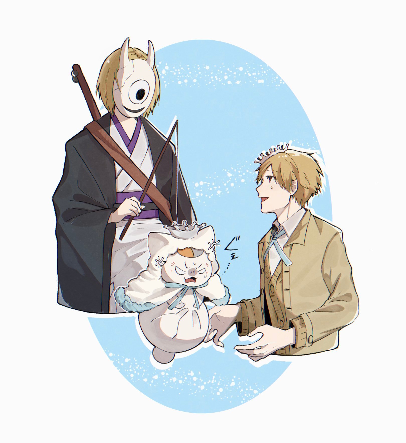 夏目友人帐猫咪老师 你们怎么能够合起伙来欺负我们猫咪老师.[泪]绘：_R164n