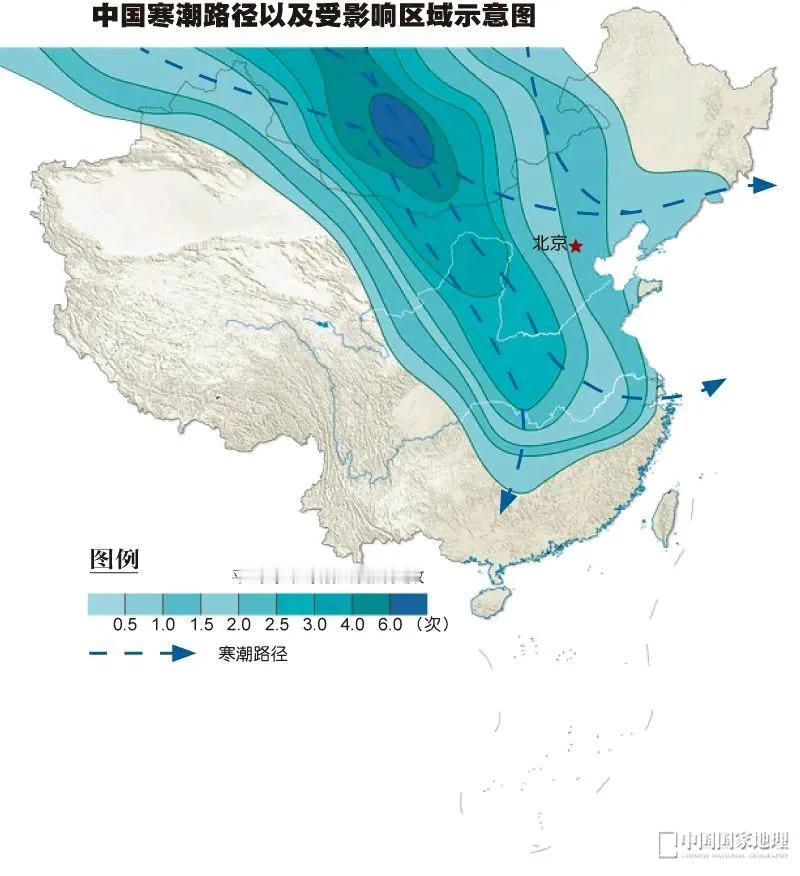 中国寒潮路径