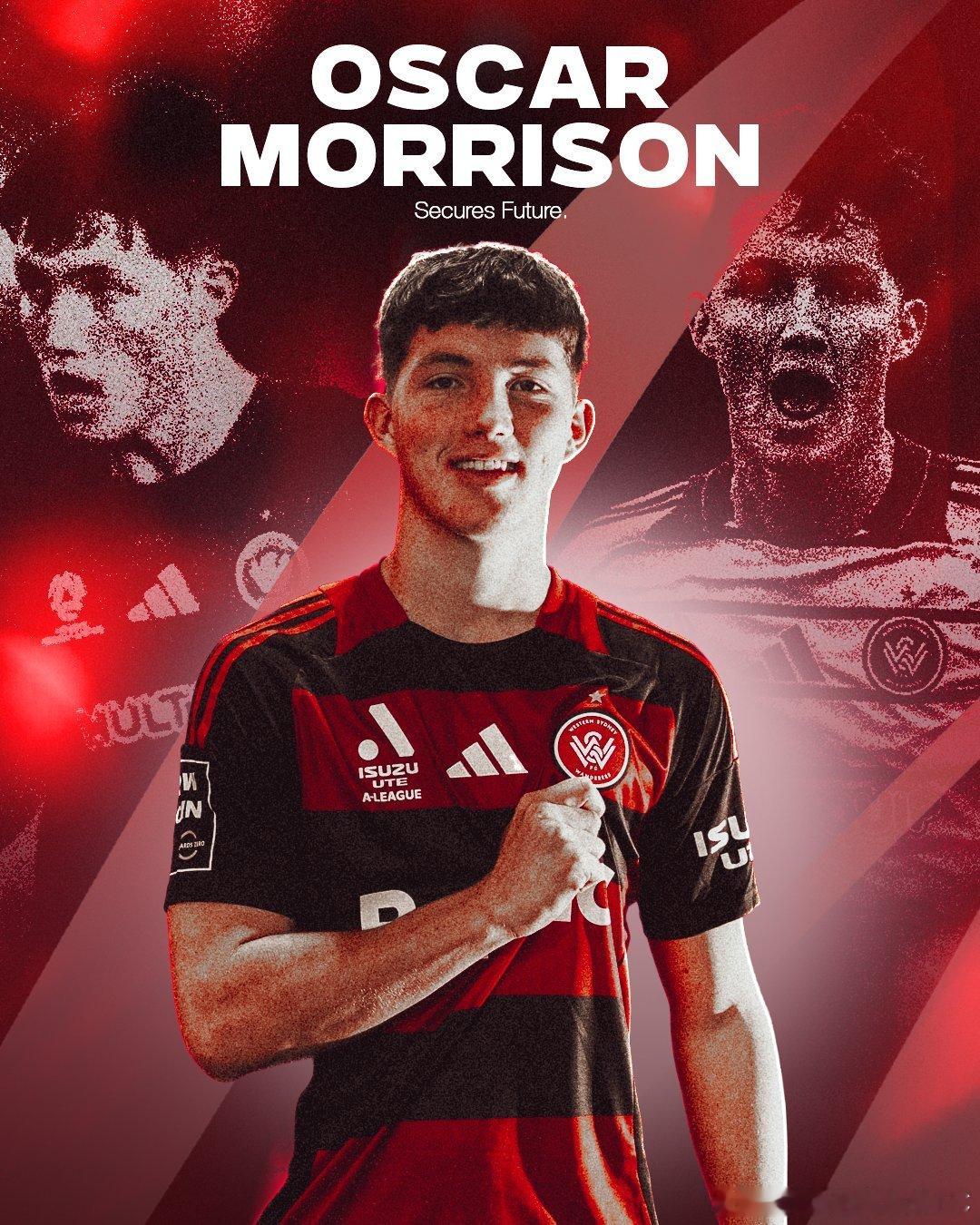 俱乐部今天官方宣布：流浪者青年队队长小将Oscar Morrison升入一线队并