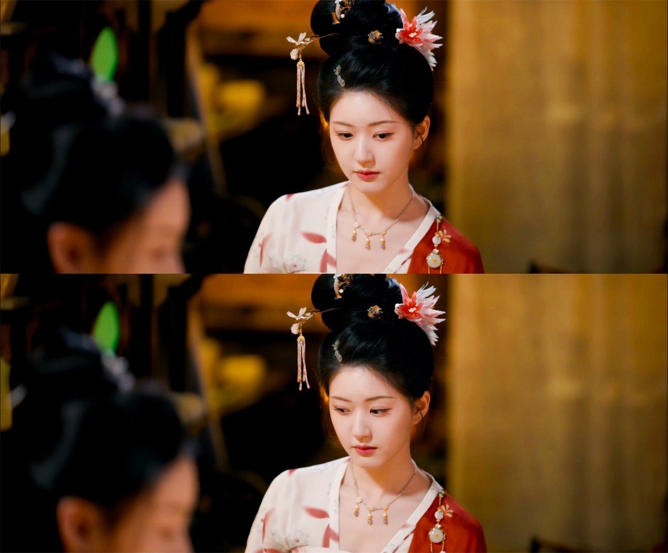 #珠帘玉幕#好多瞬间都像是从古画上走来的。明黄、青绿、绯红、鲜艳的色调里勾画出来