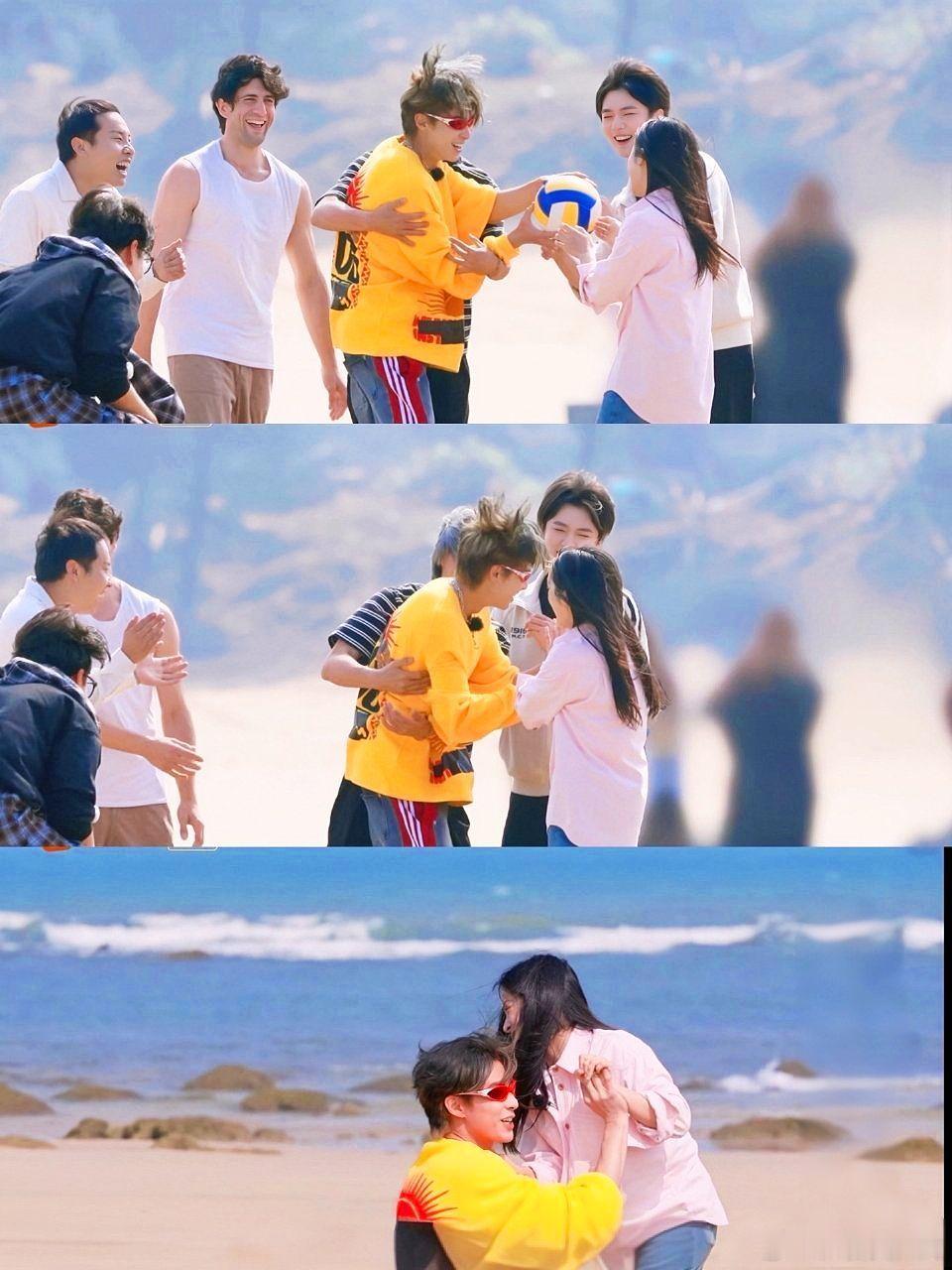 王鹤棣向沈月道歉亲爱的客栈躲避球游戏，王鹤棣趣味“偷袭”淘汰沈月，玩笑过后立刻诚