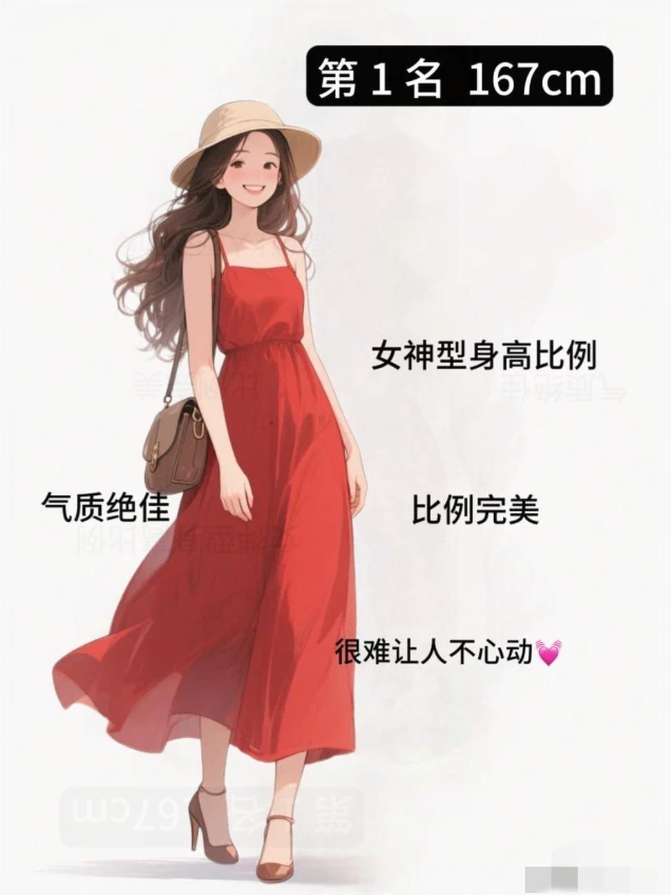 男生眼中 最受欢迎的女生身高