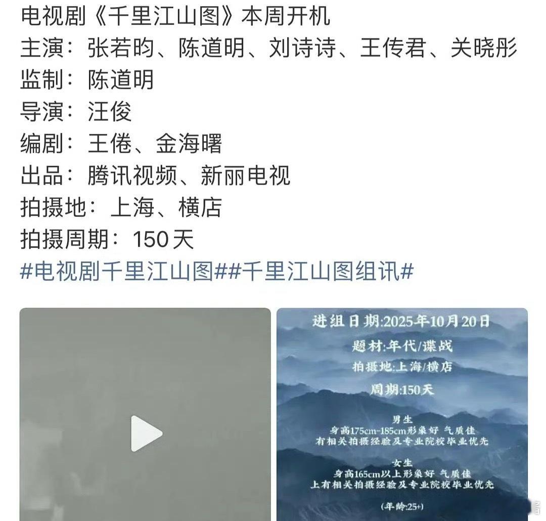 《千里江山图》🍉张若昀、陈道明、刘诗诗、王传君、关晓彤期待值如何 ​​​