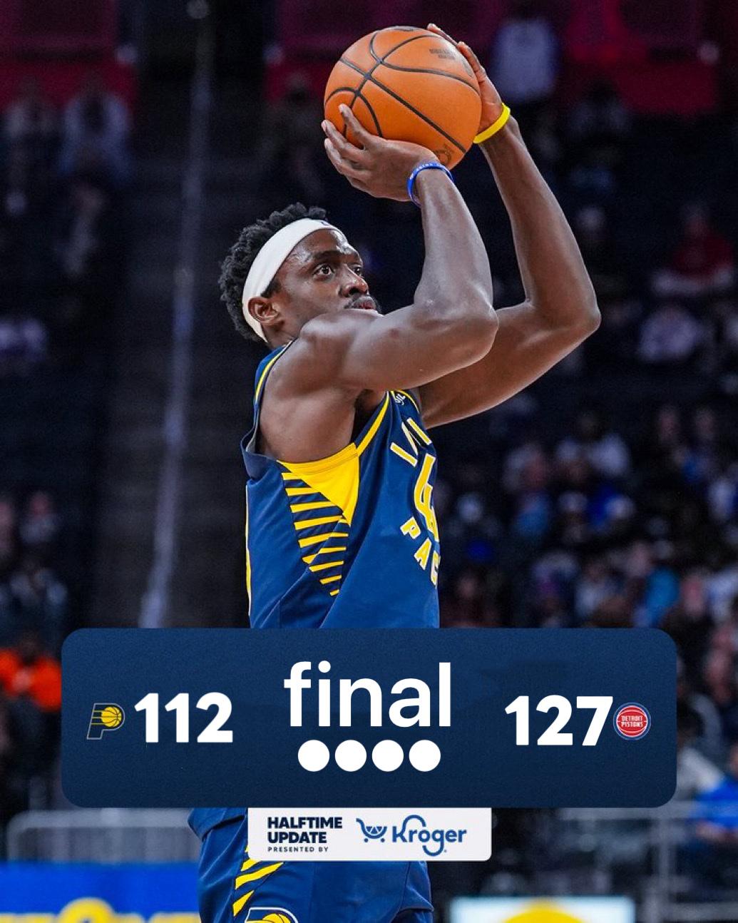 11月18日NBA常规赛战报（8场）：

步行者112-127活塞
快船108-