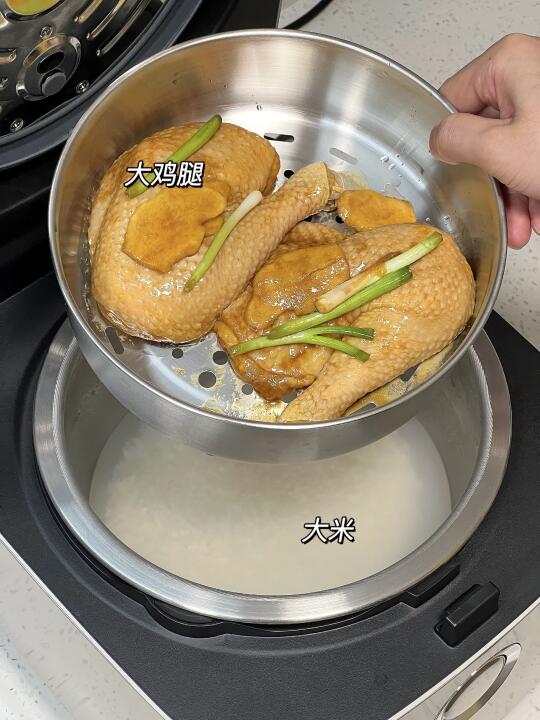 江西男友用电饭煲挑战广东盐焗鸡腿饭！！