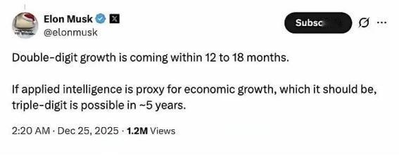 美国GDP很快还要翻倍？马斯克突然发布惊天大预言！
马斯克突然放出惊天预言，称A