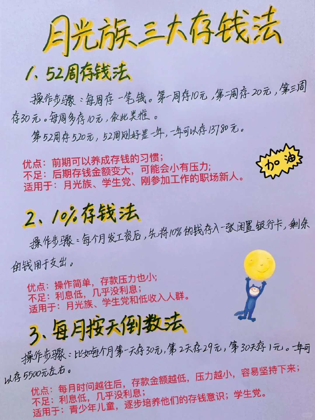 月光族看过了，三大存钱法轻松让你存到钱💰