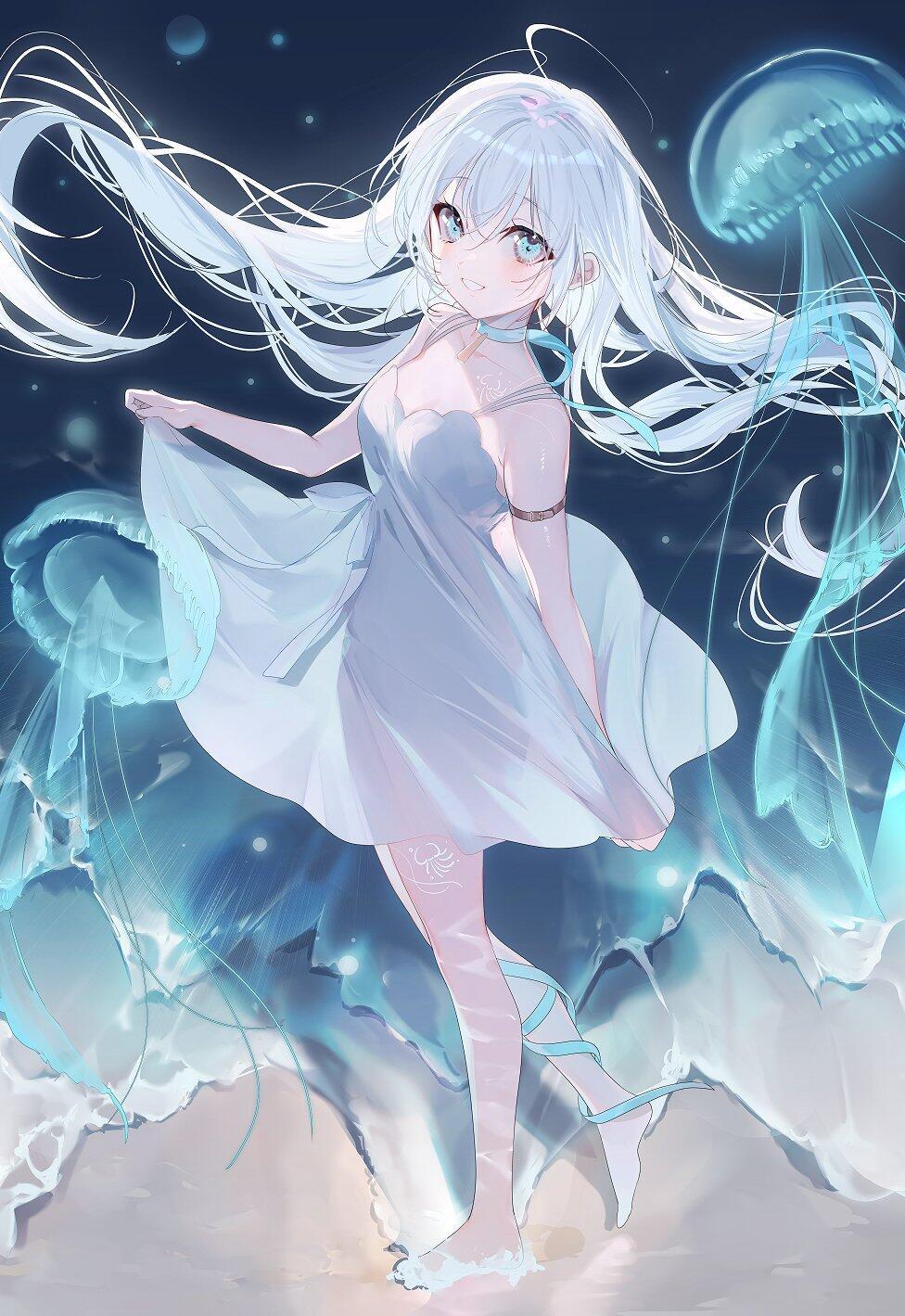 插画｜素材｜灵感｜壁纸｜二次元｜头像｜氛围感女头｜审美积累插画师：美和野らぐ女生