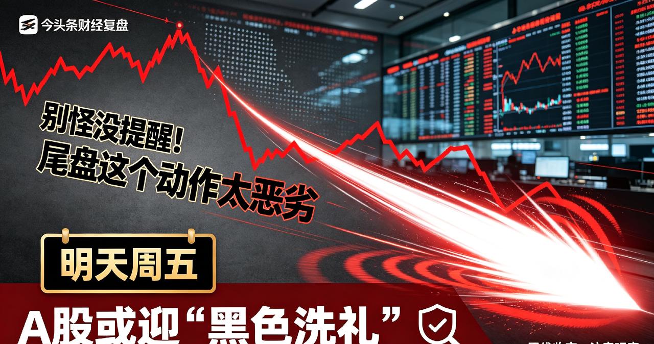 别怪没提醒！尾盘这个动作太恶劣，明天周五，A股或迎“黑色洗礼”
 
大家好，做市