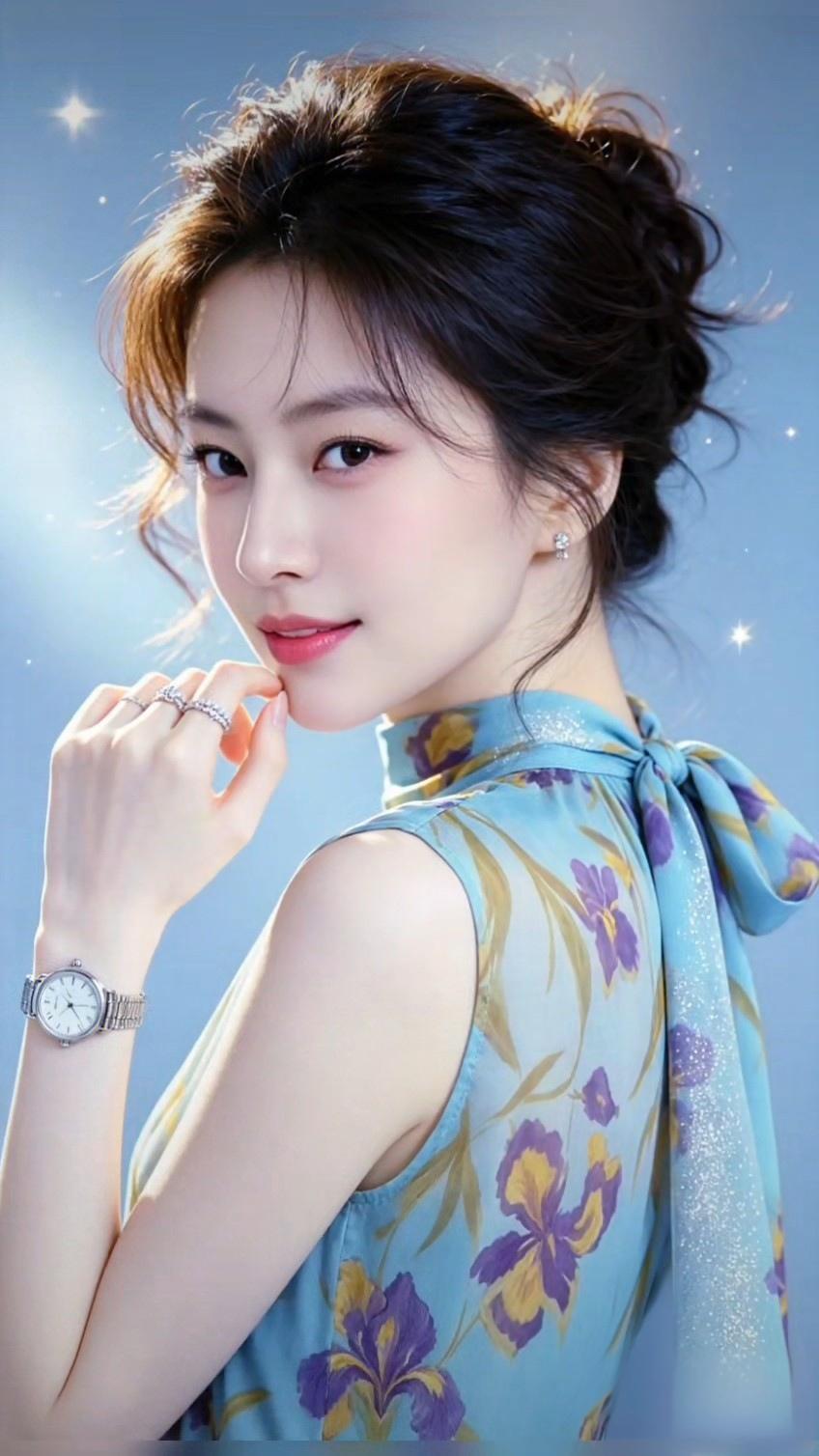 优雅蓝调，绽放迷人光彩！🌟✨