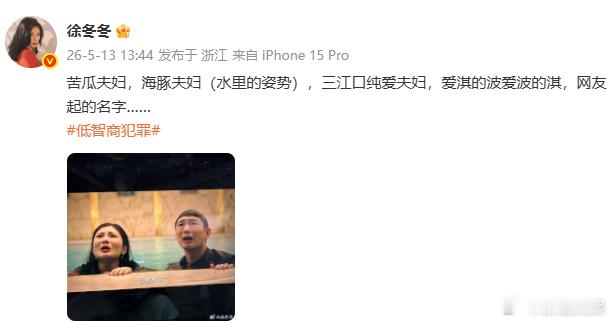 网友给徐冬冬宝石起的cp名徐冬冬宝石cp名 被网友取名才华折服，徐冬冬宝石各个 