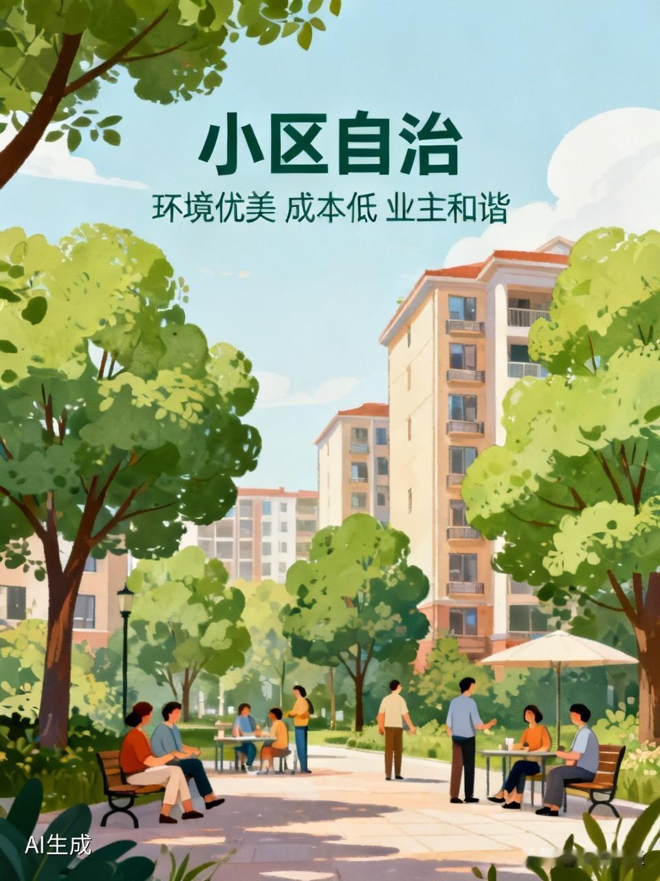 小区没有物业是好事还是坏事好事！社区物业自活，居住成本低，环境优美，业主和谐。通