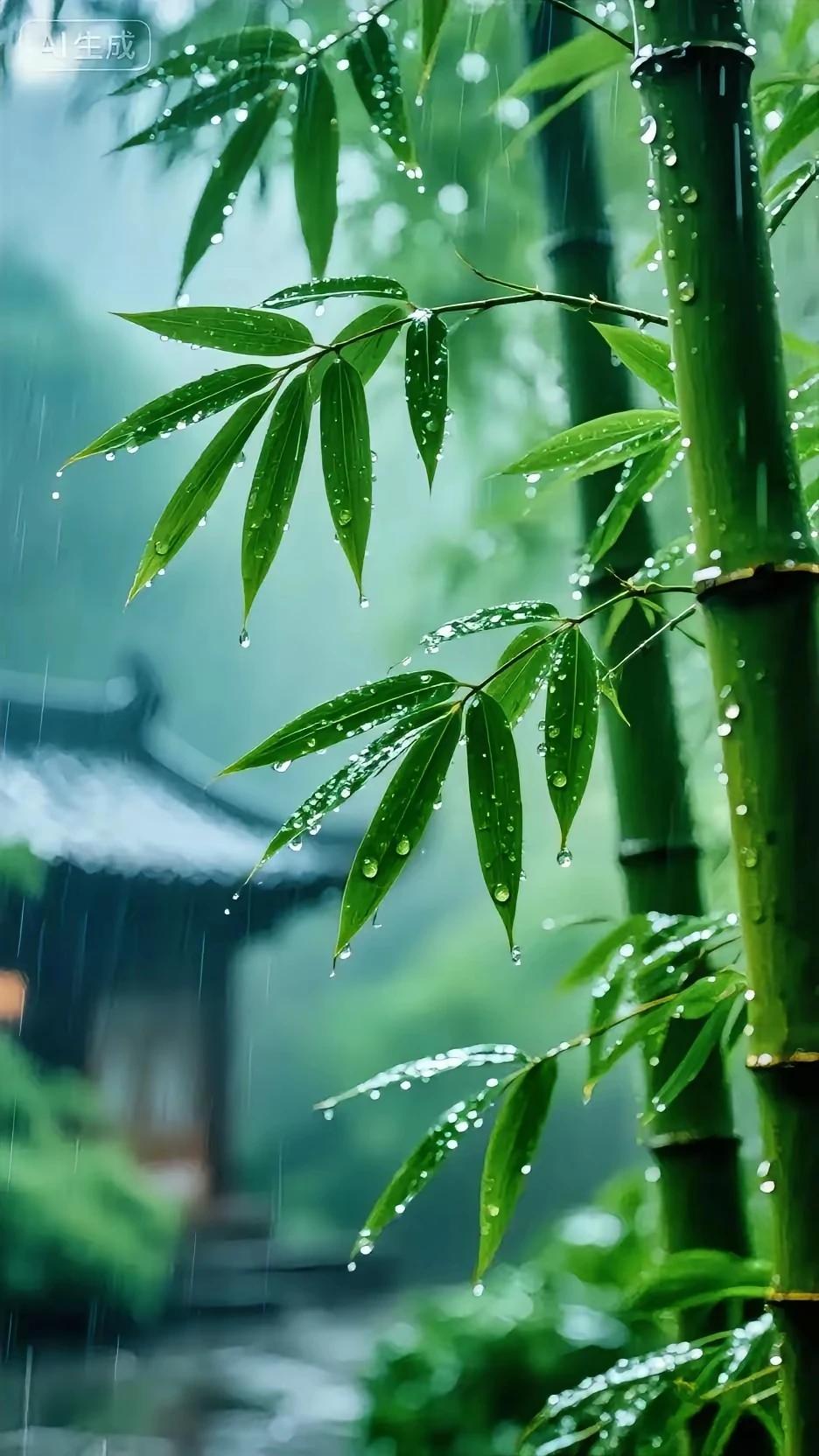 上联：竹雨滴清响
下联：梅雪盈暗香