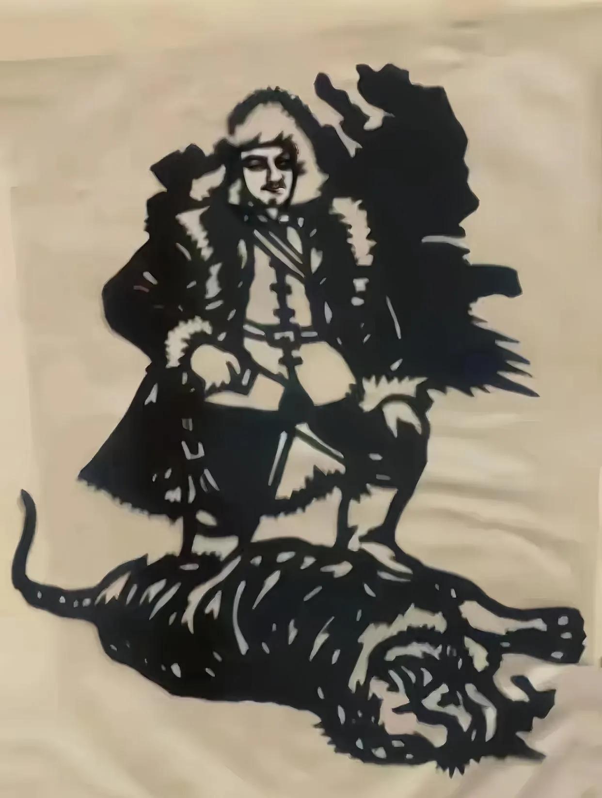 剪纸艺术《智取威虎山》