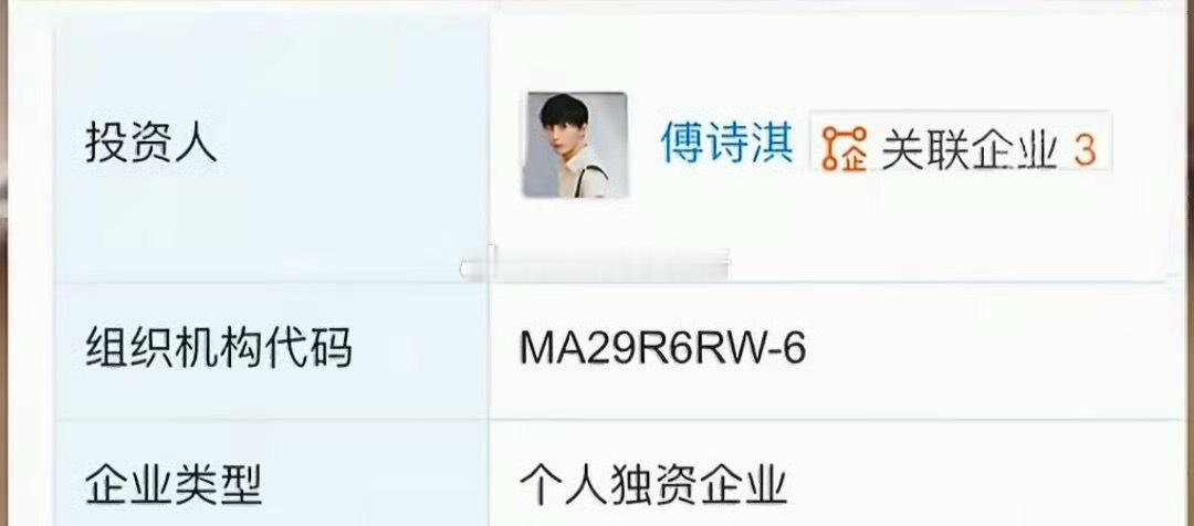 成毅成立了个人独资工作室 