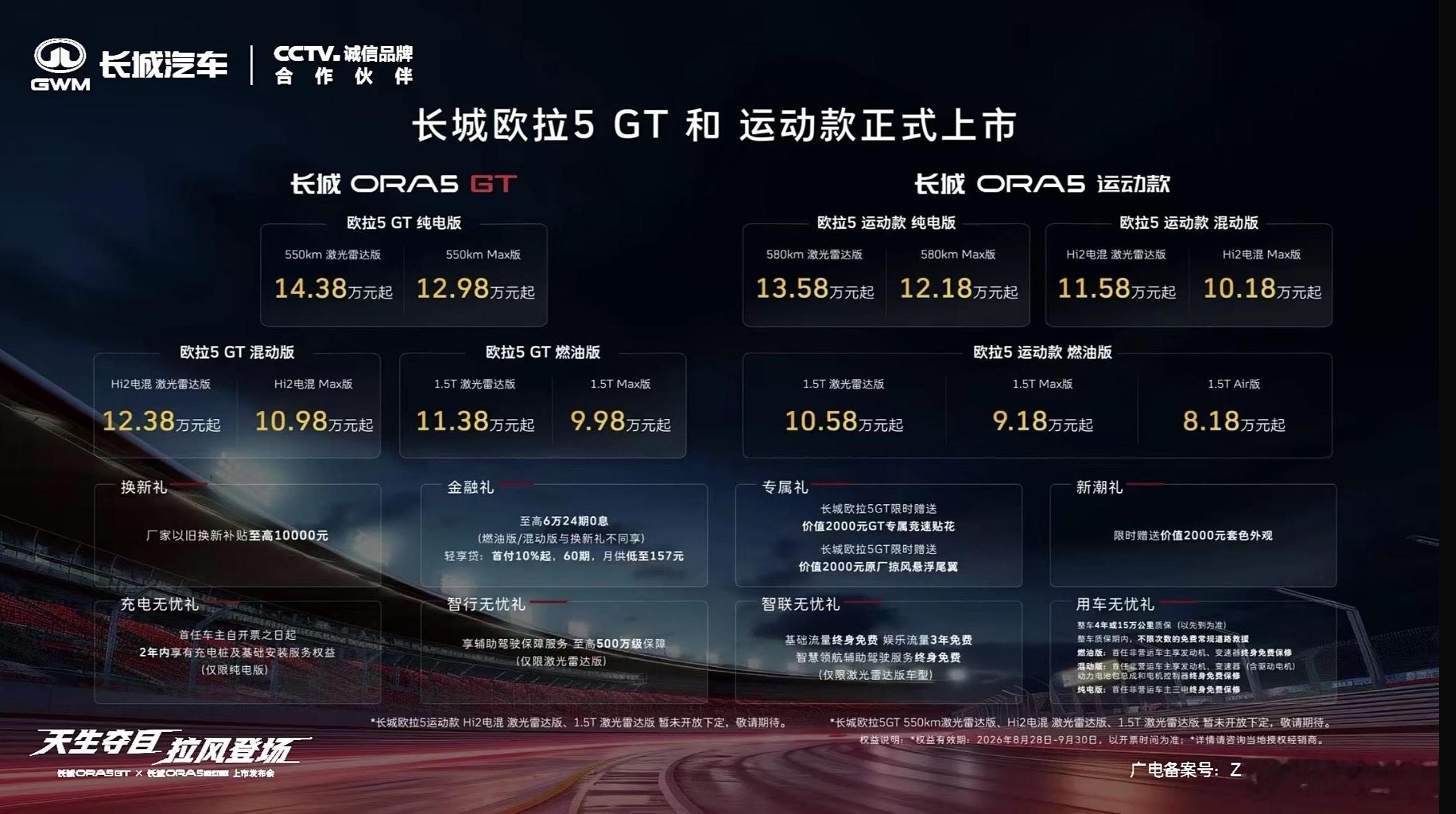 【长城欧拉5GT】「纯电」550 激光雷达版 14.38万元550 Max版 1