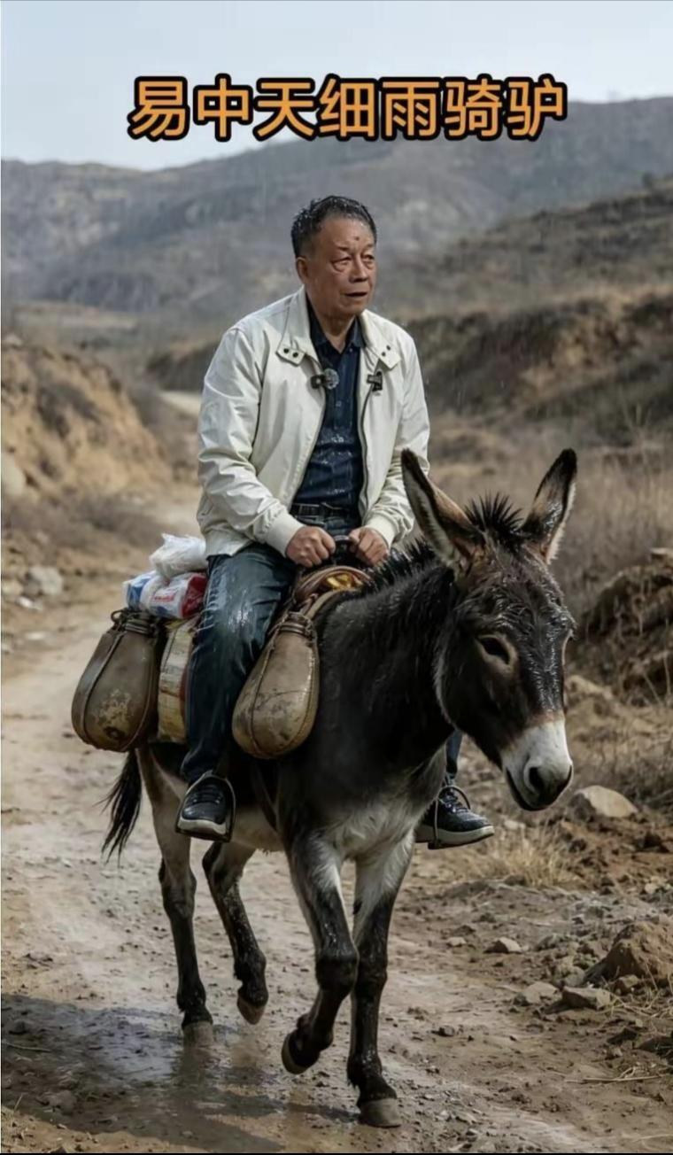 “细雨骑驴入剑门”这张图，最近网上爆火，而其主角，正是文化名人易中天。

202