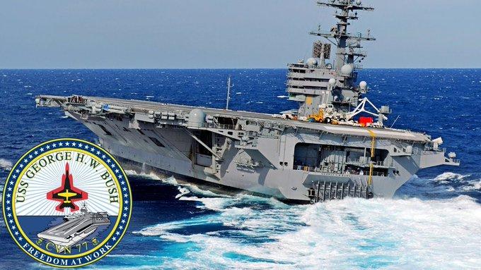 自 2003 年入侵伊拉克以来，美国即将首次在中东地区部署三艘航空母舰。

“亚