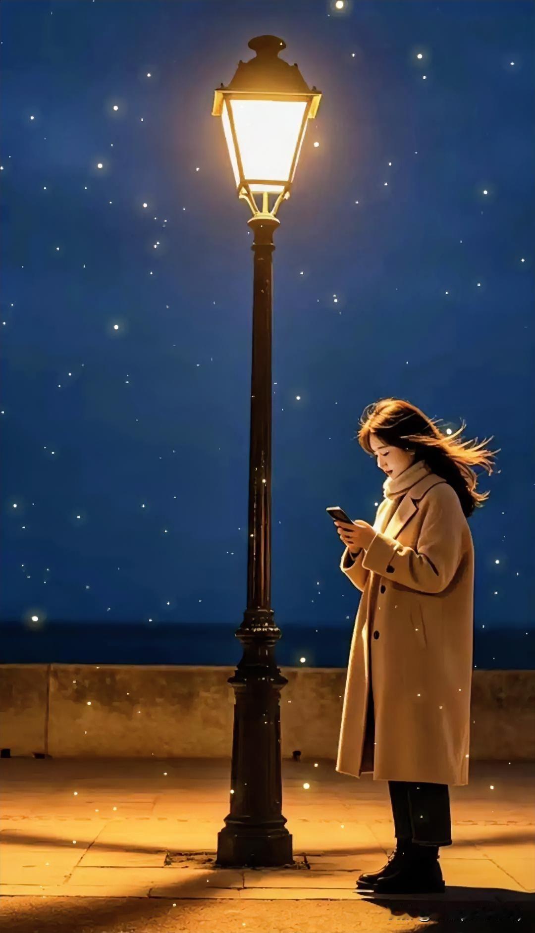 夜思怀人
文/刚柔

听《再也不问理由》歌，制小视频，感慨而写词两阙，七绝一首，