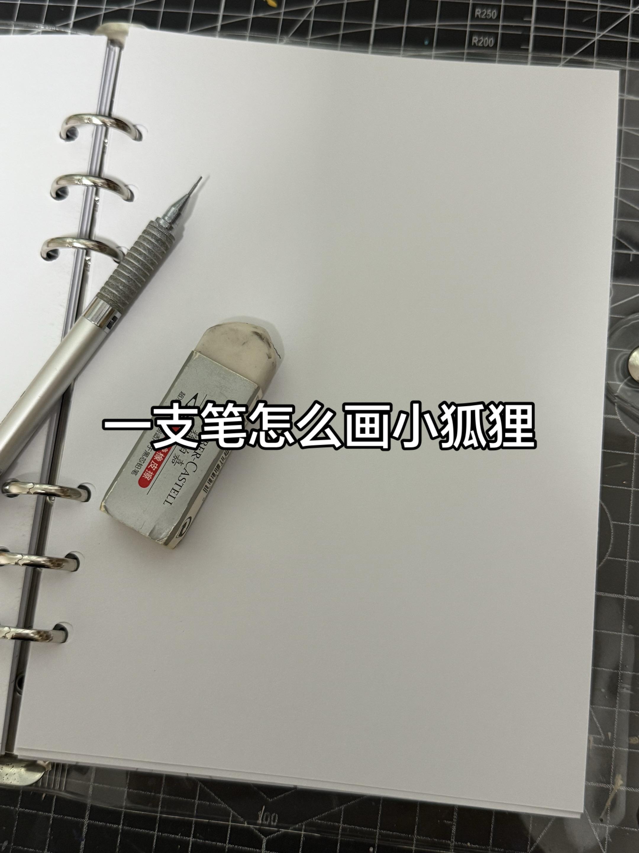 小狐狸 手绘教程。教你画小狐狸~
