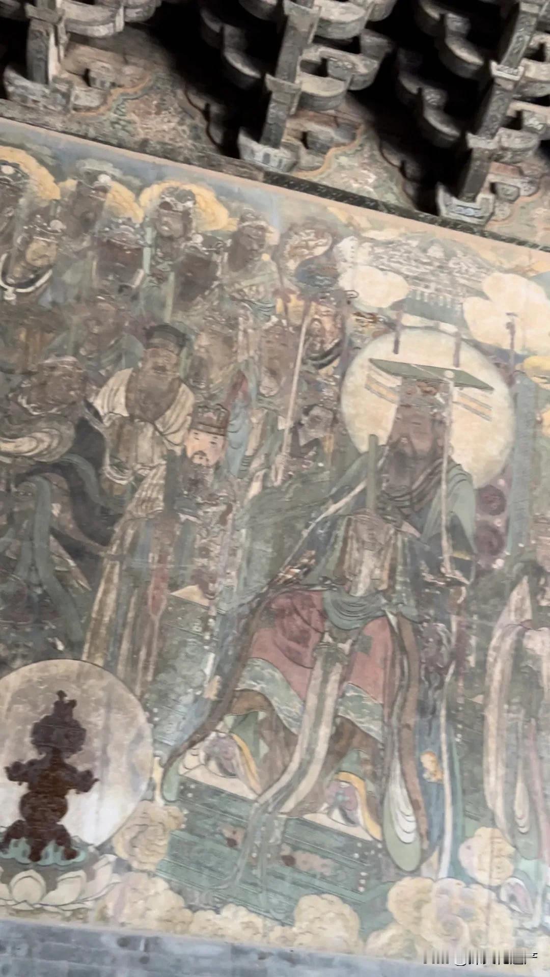 永乐宫道教壁画的确叹为观止！整体搬迁过来的大殿也是气势恢宏。#山西古建筑##古建
