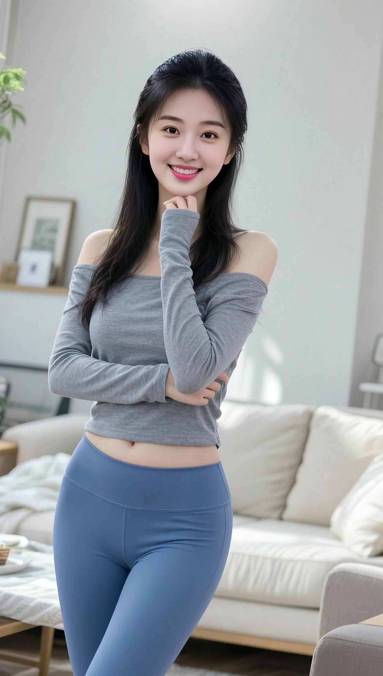 AI居家清透照 抖音ai创作 微胖女人美不美 健身穿搭 喜欢就关注我吧