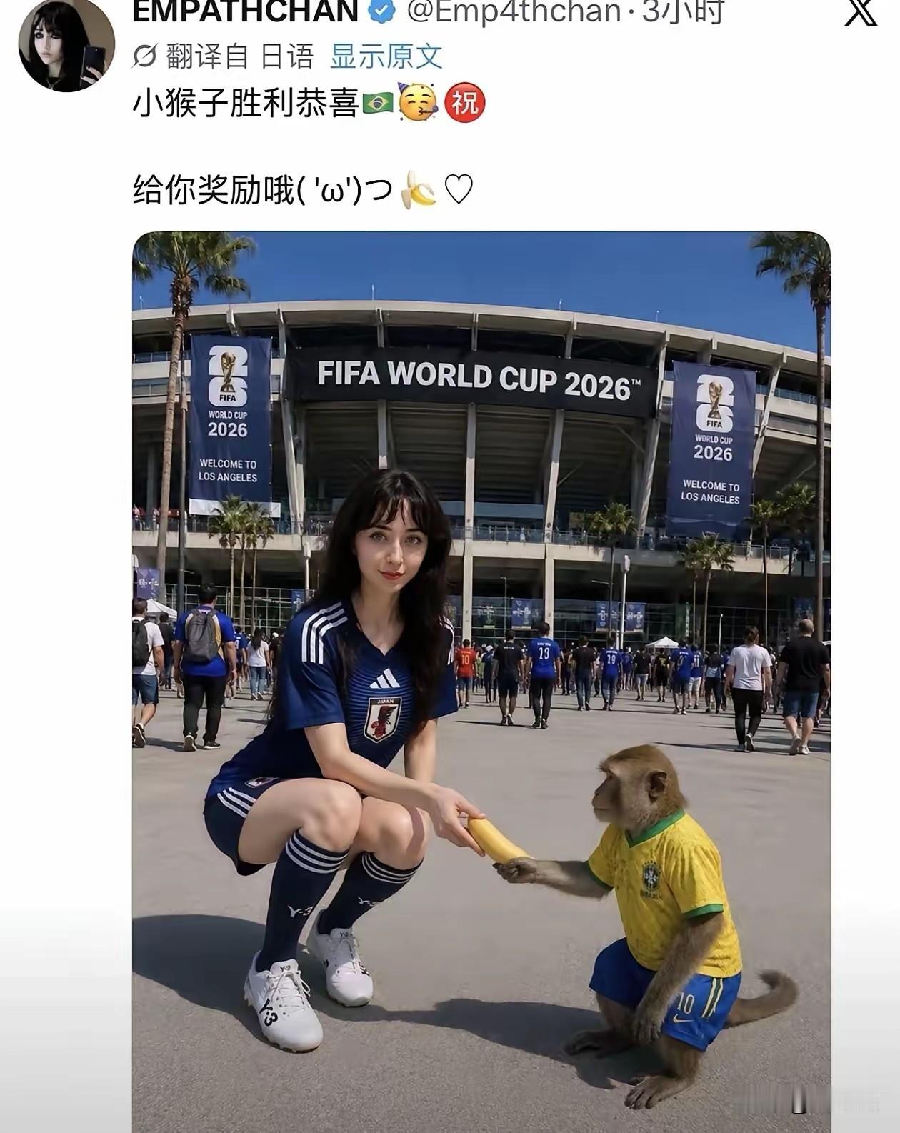 日本网友的德性暴露出来了，这应该是不少日本球迷的德性。日本队在世界杯上输给巴西队