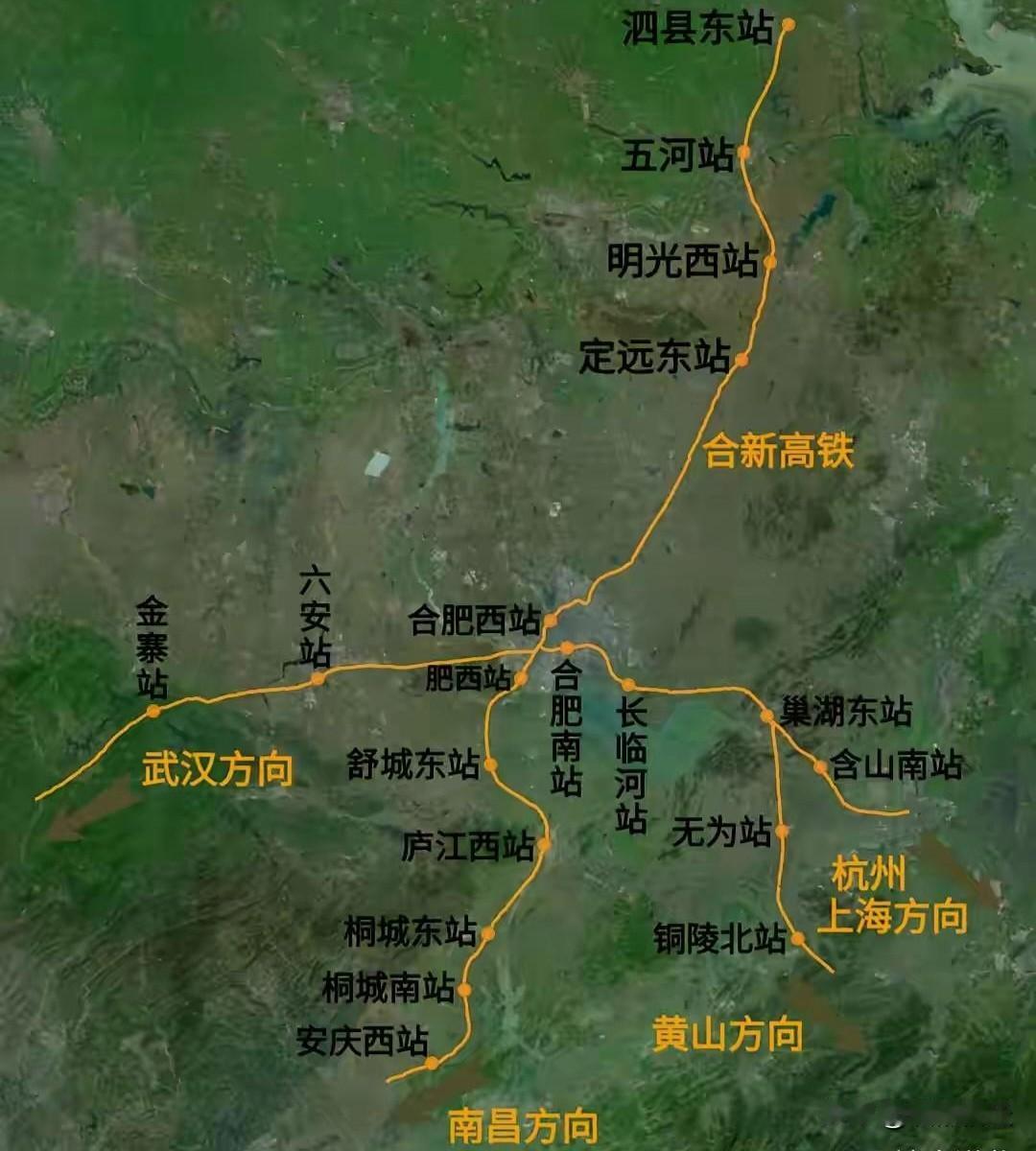 合新高铁开通后能去往哪些方向？合肥西至泗县东段预计2025年年底通车运营。
合新