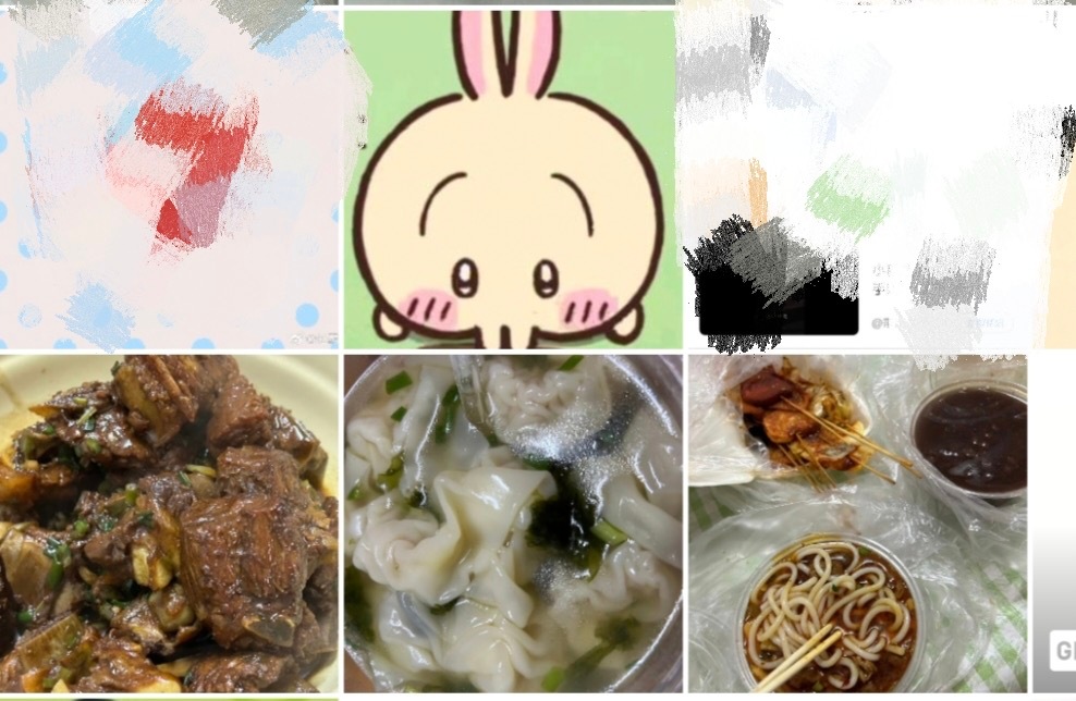 清理相册中……突然发现连起来了好好笑 小乌吸馄饨中 
