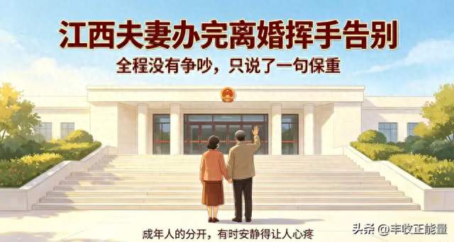 江西夫妻办完离婚挥手告别，妻子转身蹲地痛哭，不料下一秒超暖